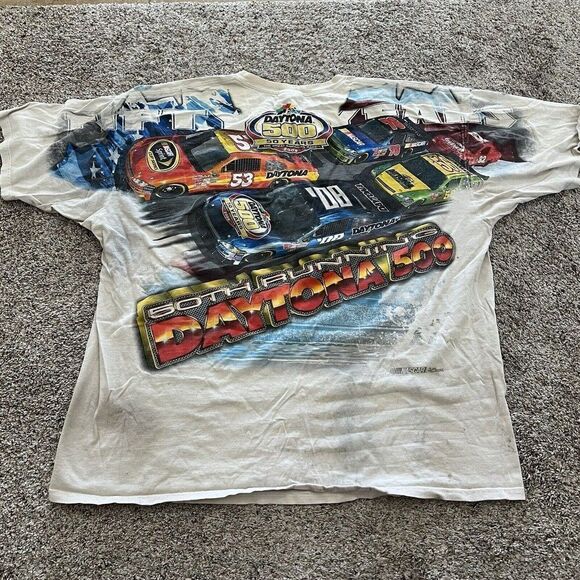 NASCAR Chase Racing T-Shirt Size 3XL All Over Print 50th Daytona 500 2005 - Picture 9 of 9
